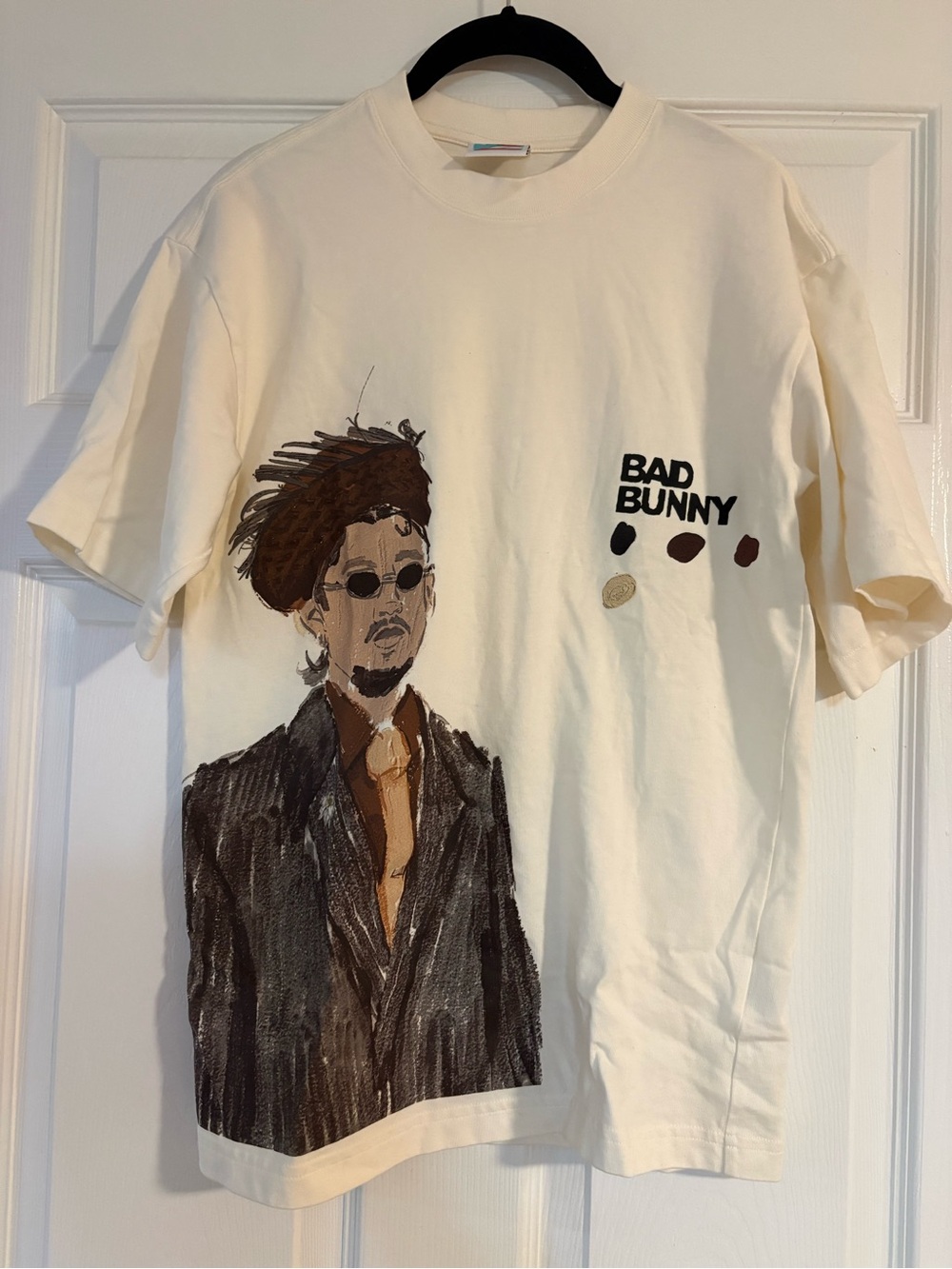 Bad Bunny Cream Short Sleeve Graphic Tee